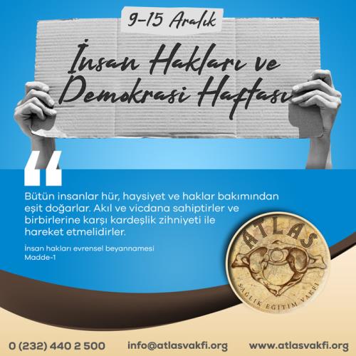 9-15 Aralık İnsan Hakları ve Demokrasi Haftası - 2021 9-15 Aralık İnsan Hakları ve Demokrasi Haftası - 2021
